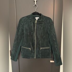 Calvin Klein Dark Green Suede Blazer